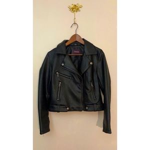 Vigoss Faux Leather Black Jacket